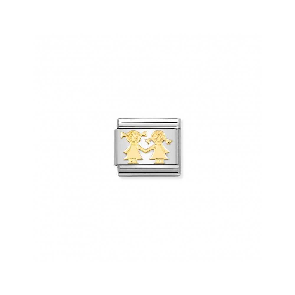 NOMINATION Charm Link Irmãs - Contas P/ Pulseiras - Nomination Links
