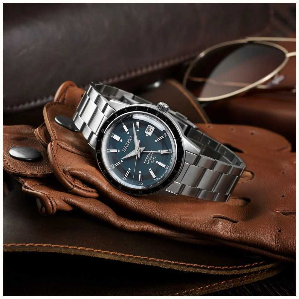 Seiko Presage 'petrol blue' estilo anos 60 road trip gmt - Seiko - Seiko - Sweet Apple ® Relojoaria | Joalharia | Ourivesaria