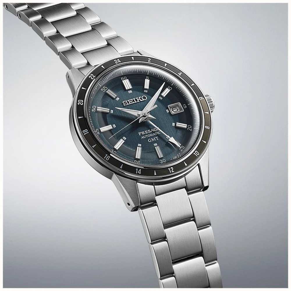 Seiko Presage 'petrol blue' estilo anos 60 road trip gmt - Seiko - Seiko - Sweet Apple ® Relojoaria | Joalharia | Ourivesaria