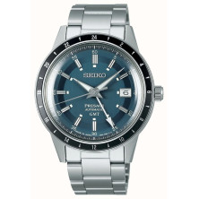 Seiko Presage 'petrol blue' estilo anos 60 road trip gmt