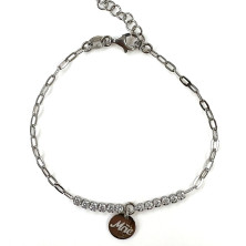 Pulseira em Prata 925 "Mãe" com Zircónias - Bracelets - Sweet Apple Silver