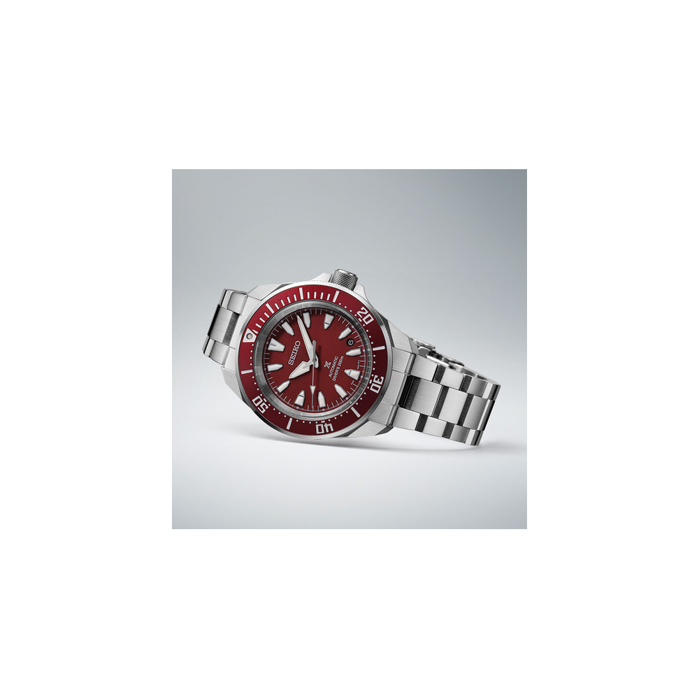 Prospex Mar Samurai 4R35 Vermelho - Seiko - Seiko - Sweet Apple ® Relojoaria | Joalharia | Ourivesaria