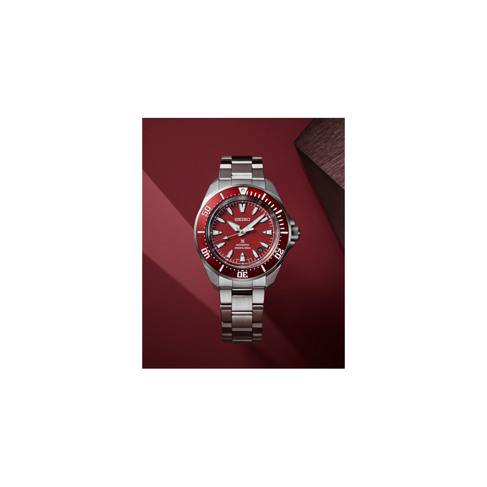Prospex Mar Samurai 4R35 Vermelho - Seiko - Seiko - Sweet Apple ® Relojoaria | Joalharia | Ourivesaria