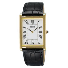 Relógio Seiko Men Classic ret.safira dourado/branco