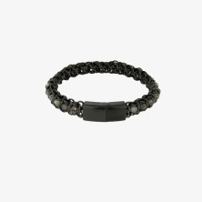 Pulseira de Homem Ulises Pedras Pretas - Pulseiras - Radiant Style - Sweet Apple ® Relojoaria | Joalharia | Ourivesaria