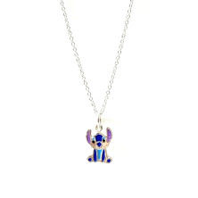 Fio em Prata 925, com Stitch Azul - Necklaces - Sweet Apple Silver