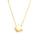 Fio em Prata 925 com Flor e Zircónias Rosa - Necklaces - Sweet Apple Silver