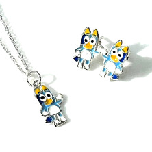 Brincos em Prata 925, com Bluey - Brincos - Sweet Apple Silver - Sweet Apple ® Relojoaria | Joalharia | Ourivesaria
