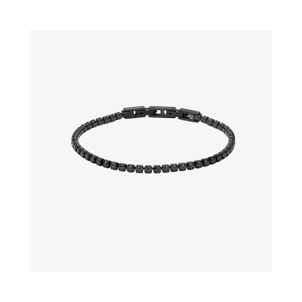 Pulseira de Homem Code Cristais Preta