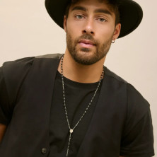 Colar de Homem Iconclast Pedras Preto