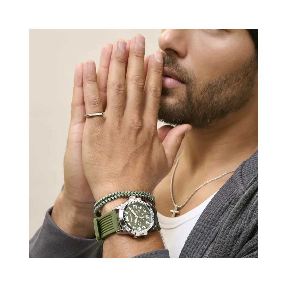 Tribal Braided Verd Men's Bracelet | Sweet Apple