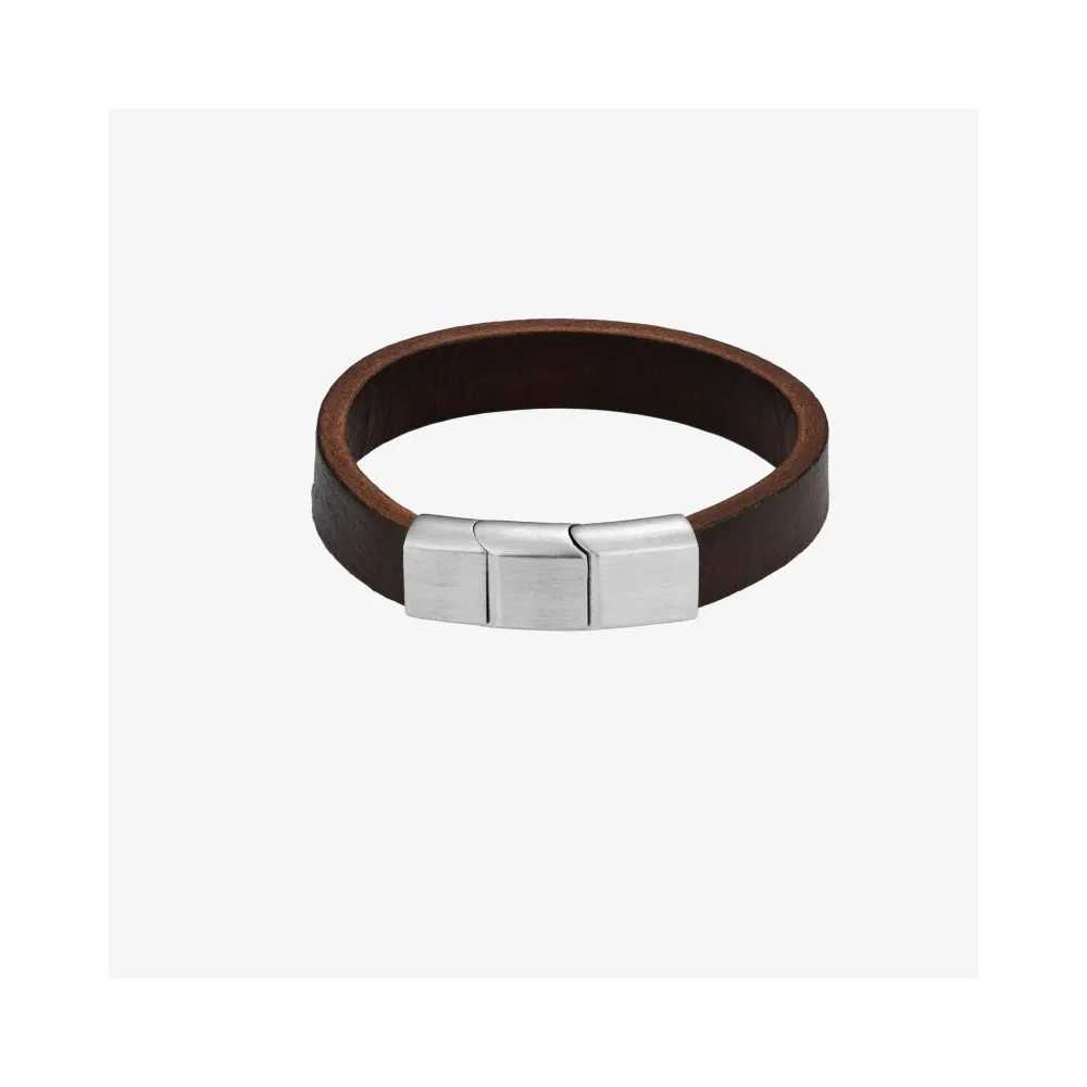Pulseira de Homem Sierra Castanha Lisa - Pulseiras - Radiant Style - Sweet Apple ® Relojoaria | Joalharia | Ourivesaria
