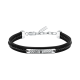 PULSEIRA LEATHER BR SS BLK MASERATI - Bracelets - Maserati