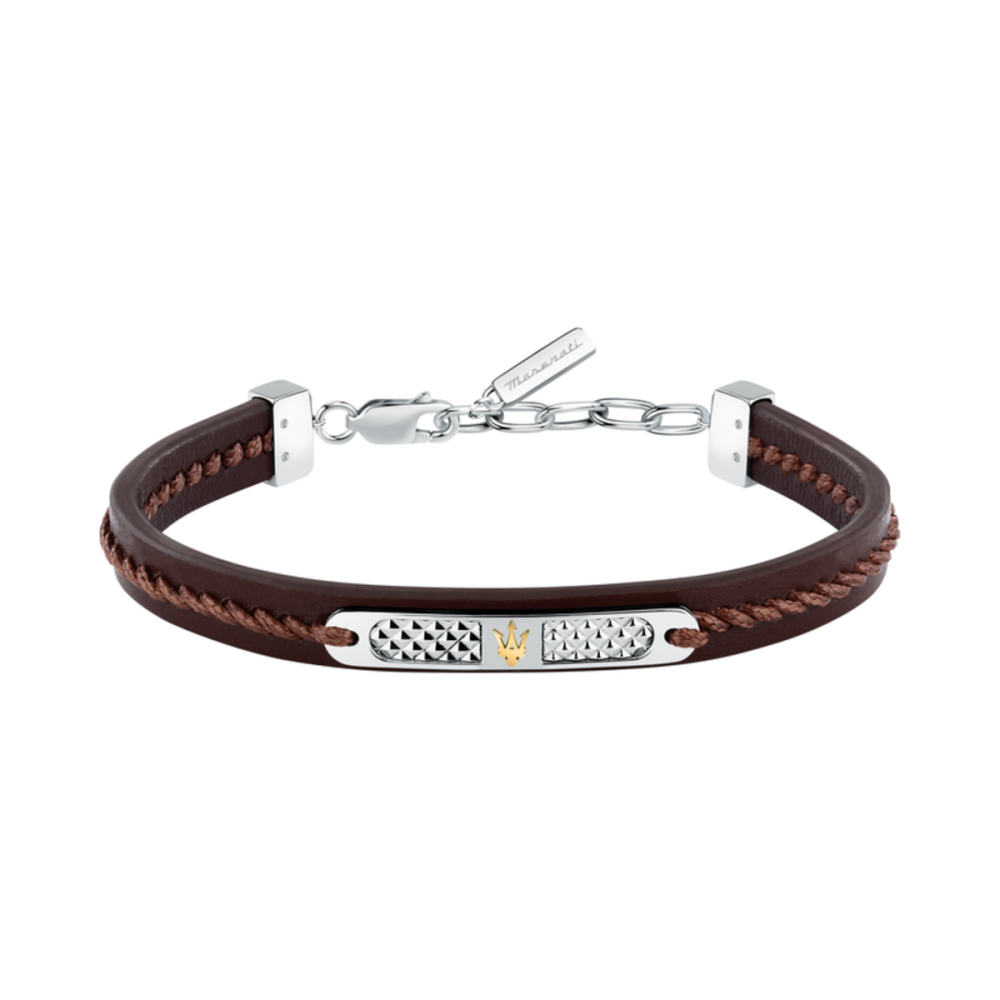 PULSEIRA LEATHER BR SS YG REC LEATHER PULSEIRA LEATHER BR SS YG REC LEATHER