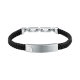 PULSEIRA LEATHER BR SS REC LEATHER BLACK - Bracelets - Maserati