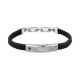 PULSEIRA LEATHER BR SS REC LEATHER BLK - Bracelets - Maserati
