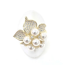 Anel em Prata Dourada 925 com Pérolas