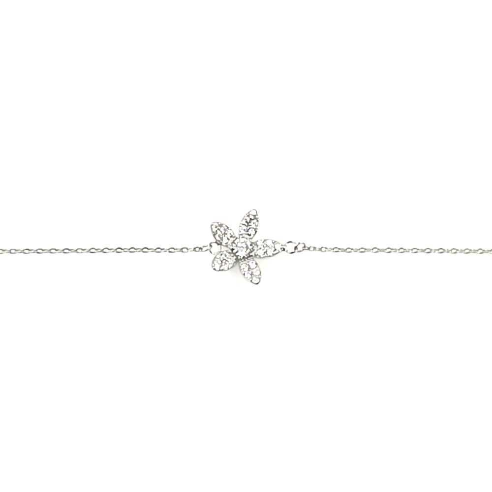 Pulseira em Prata 925 com Flor - Pulseiras - Sweet Apple Silver - Sweet Apple ® Relojoaria | Joalharia | Ourivesaria