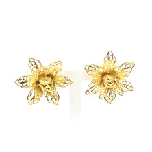 Filigrana-Flor Gold-Plated Silver 925 Earrings | Sweet Apple