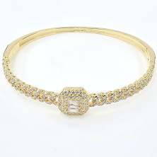 Pulseira em Prata Dourada 925 com Zircónias - Pulseiras - Sweet Apple Silver - Sweet Apple ® Relojoaria | Joalharia | Ourivesari
