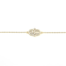 Gold-Plated Silver 925 Bracelet with Detalhe "Mão Fátima" | Sweet Apple
