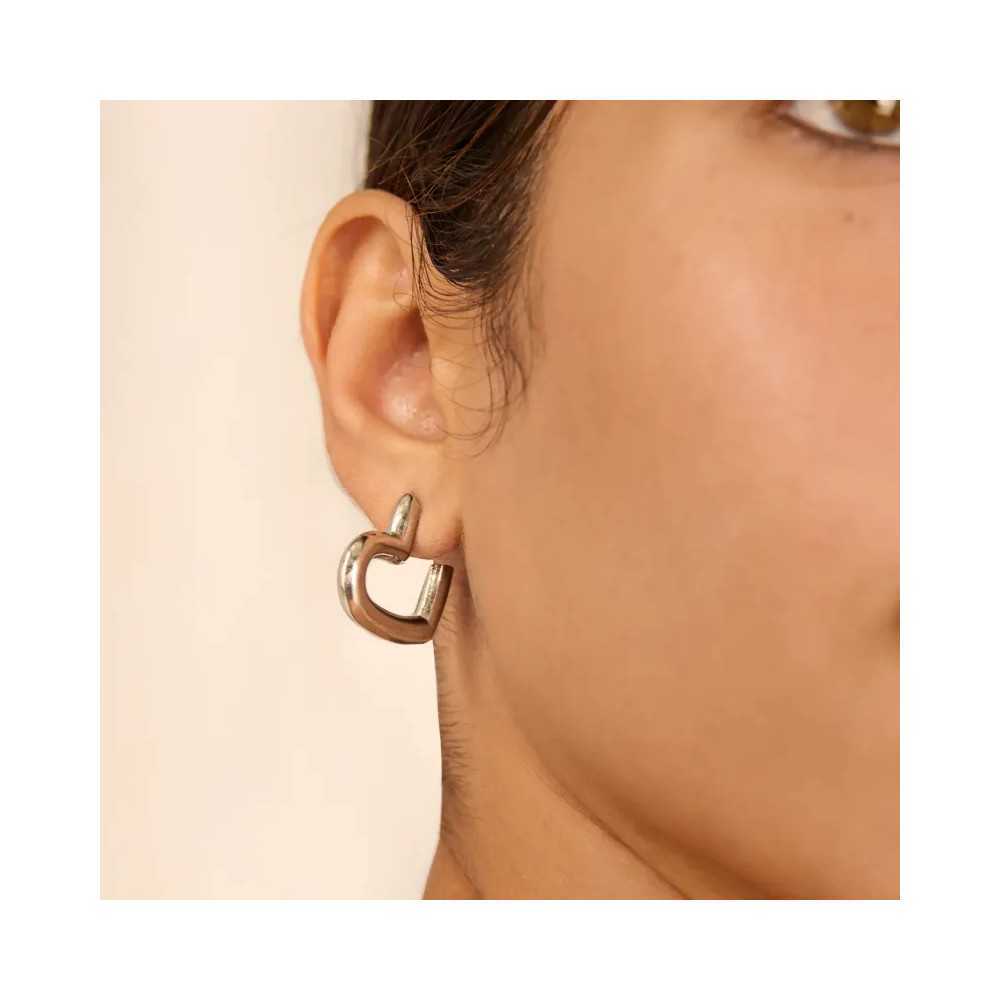 My Love Silver Radiant Hoops | Sweet Apple