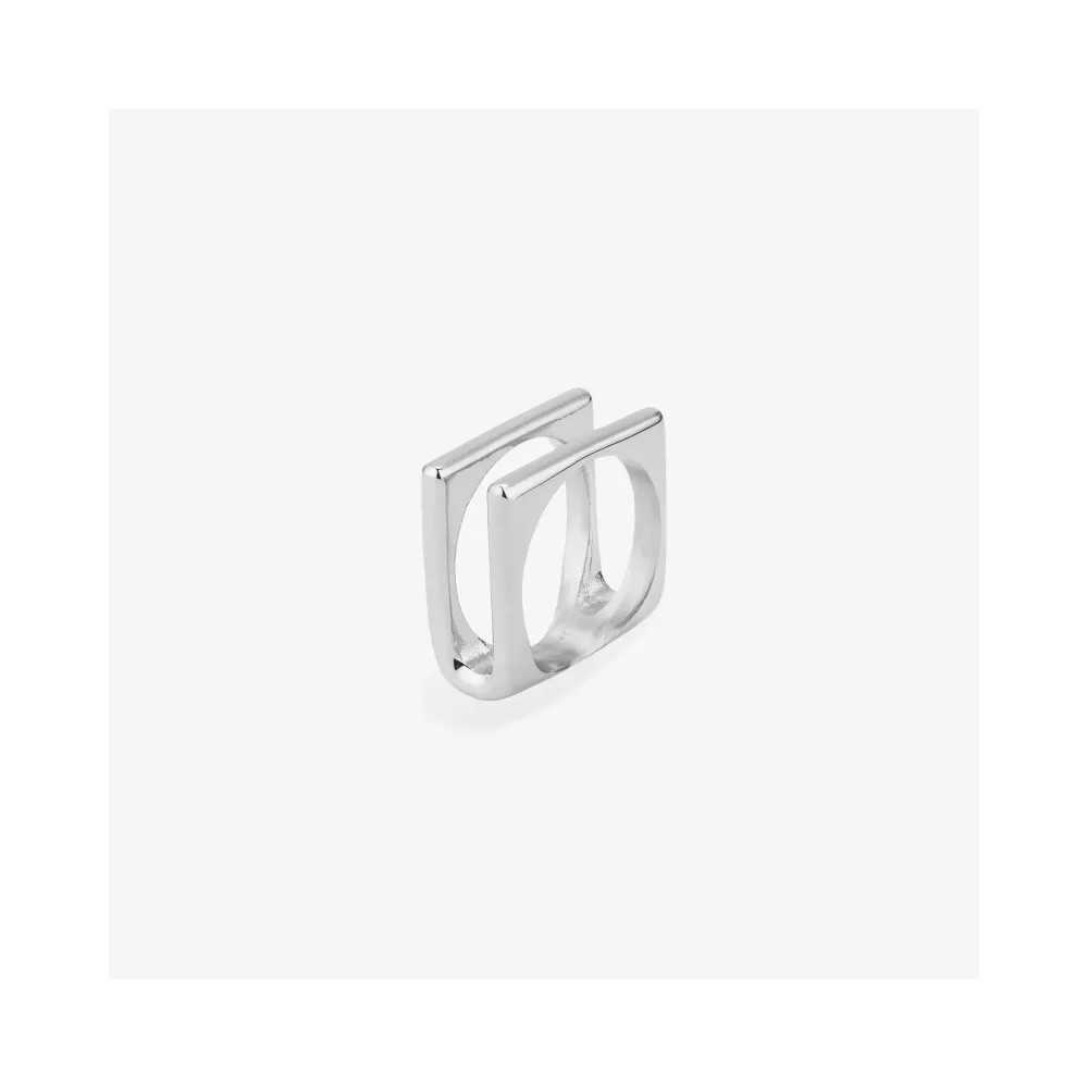 Anel Mulher Chain Halle Duo Prateado Radiant - Anéis - Radiant Style