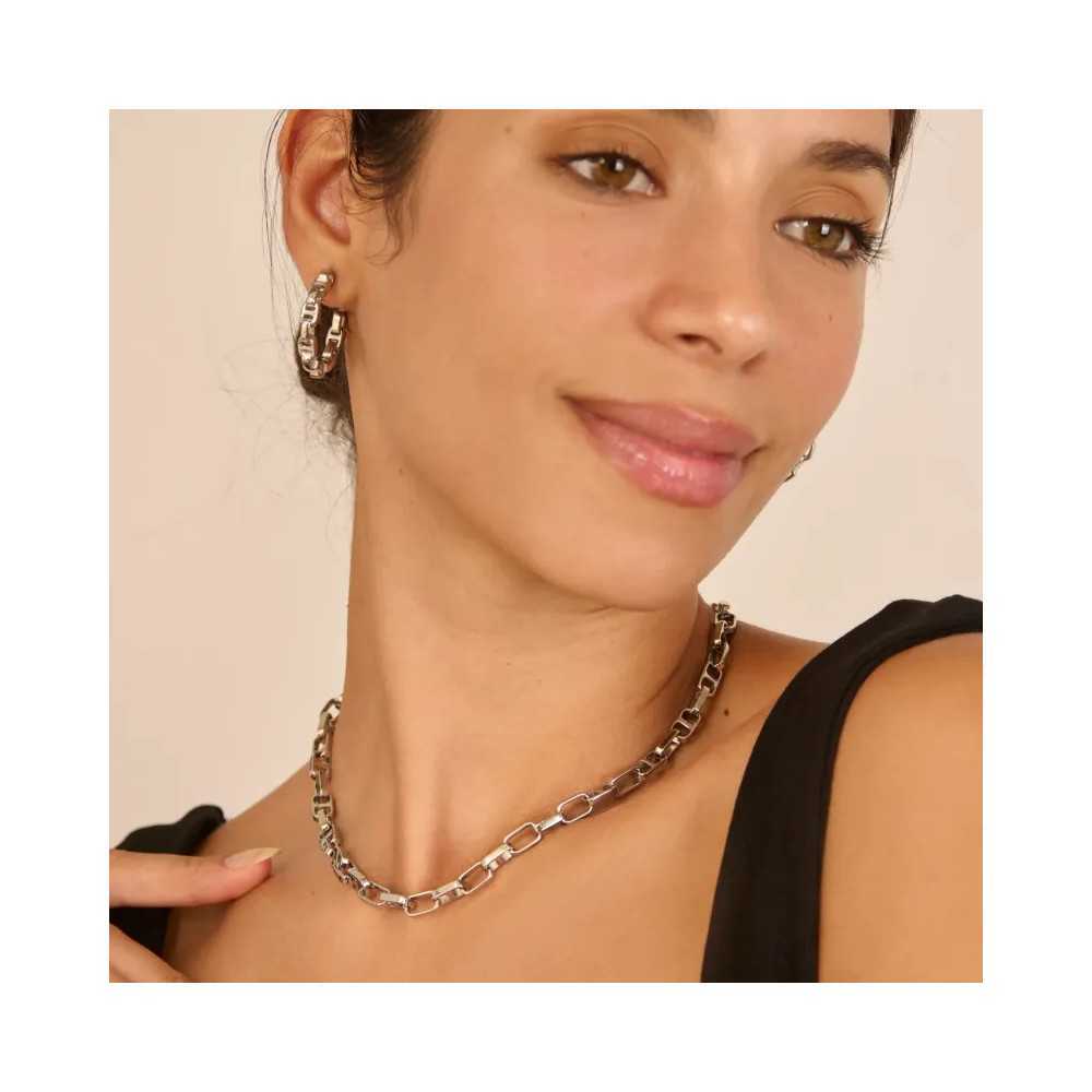 Argolas Mulher Chains Cindy Prateada Radiant - Home - Radiant Style - Sweet Apple ® Relojoaria | Joalharia | Ourivesaria
