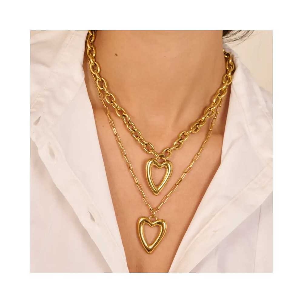 Colar Mulher Hearts Dourado Radiant - Colares / Fios - Radiant Style - Sweet Apple ® Relojoaria | Joalharia | Ourivesaria