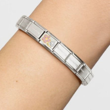 Link Composable Classic Miosótis com contorno ouro - Contas P/ Pulseiras - Nomination Links