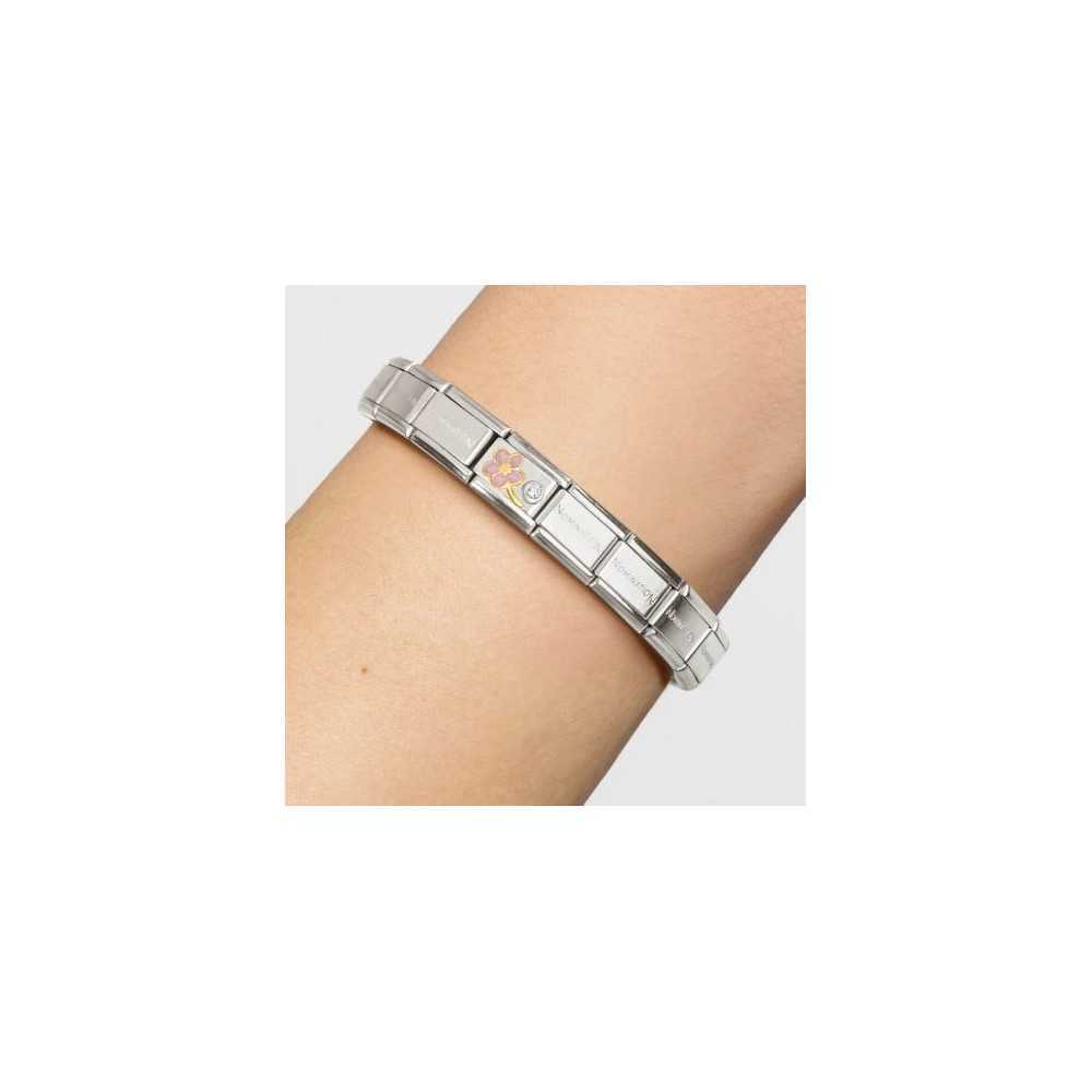 Link Composable Classic Miosótis com contorno ouro - Contas P/ Pulseiras - Nomination Links - Sweet Apple ® Relojoaria | Joalhar