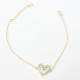 Pulseira Prata dourada coração - Pulseiras - Sweet Apple Silver - Sweet Apple ® Relojoaria | Joalharia | Ourivesaria