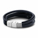 Pulseira Homem Couro Azul | FRANK 1967 - Bracelets - CO88