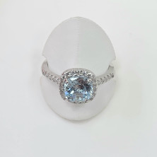 Anel Prata 925 com zircônia azul - Rings - Sweet Apple Silver