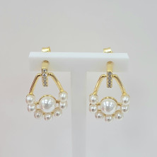 Brincos Prata 925 com Pérolas - Silver - Sweet Apple Silver