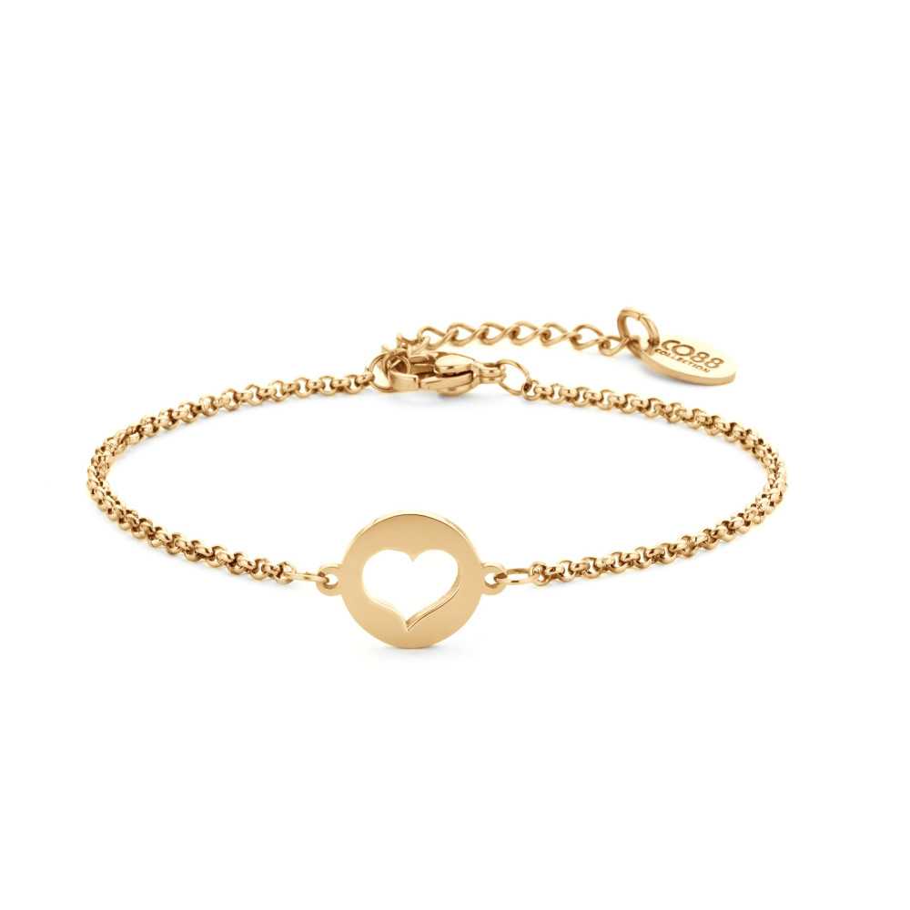 Pulseira CO88 Medalha Coração - Pulseiras - CO88 - Sweet Apple ® Relojoaria | Joalharia | Ourivesaria