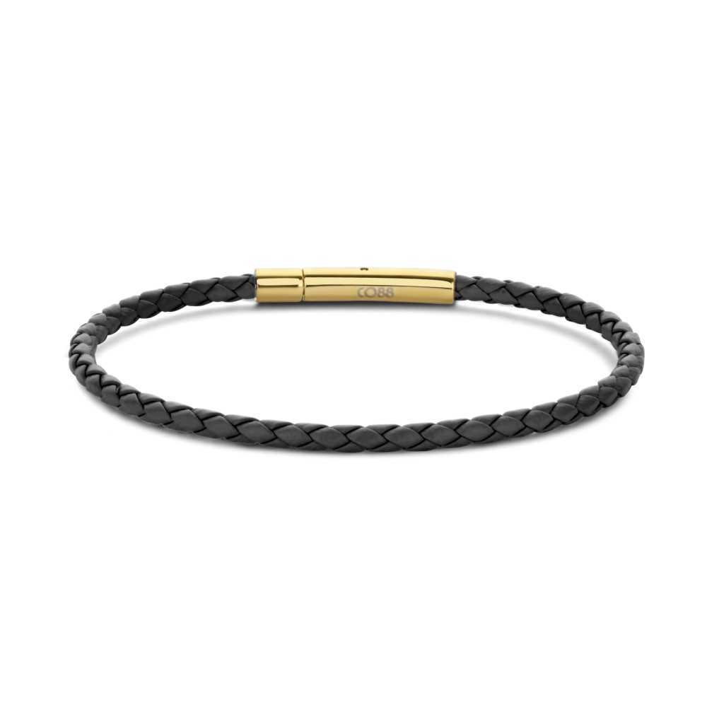 Pulseira CO88 Couro Preto - Pulseiras - CO88 - Sweet Apple ® Relojoaria | Joalharia | Ourivesaria