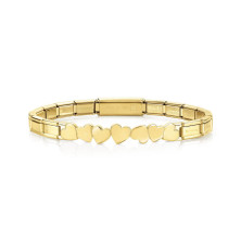 Pulseira Trendsetter Corações Dourada - Home - Nomination Style - Sweet Apple ® Relojoaria | Joalharia | Ourivesaria