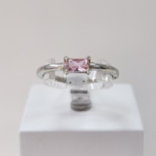 Anel Prata Zircônia Rosa - Rings - Towanda