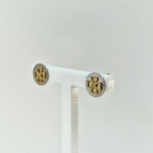 Brincos Trevo Bicolor - Home -