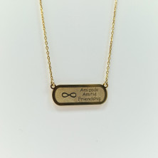 Colar prata 925 dourada "Amizade" - Necklaces - Sweet Apple Silver