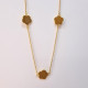 Colar Prata Dourada com flores camel - Colares / Fios - Sweet Apple Silver - Sweet Apple ® Relojoaria | Joalharia | Ourivesaria