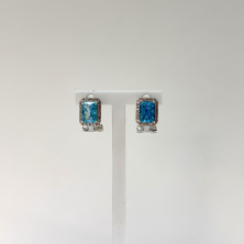 Brincos Prata 925 Turquesa - Silver - Sweet Apple Silver