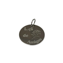 Medalha Prata 925 "Lembrança de Amigos" - Prata - Sweet Apple Silver - Sweet Apple ® Relojoaria | Joalharia | Ourivesaria