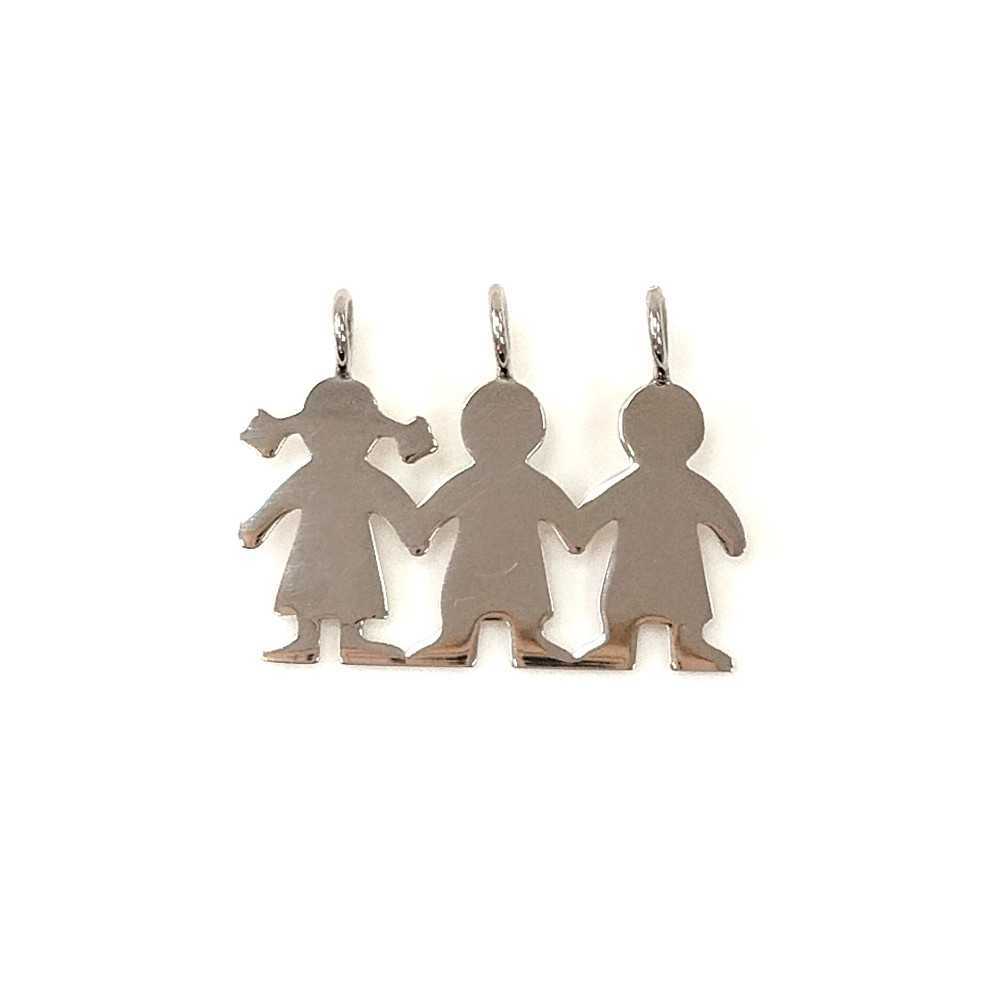 Medalha Prata 925 "Menina e Meninos" - Prata - Sweet Apple ® Relojoaria | Joalharia | Ourivesaria