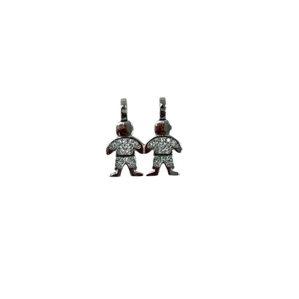 Medalha Prata 925 "2 Meninos" - Prata - Sweet Apple Silver - Sweet Apple ® Relojoaria | Joalharia | Ourivesaria