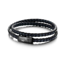 Pulseira FRANK1967, couro com voltas duplas - Bracelets - CO88