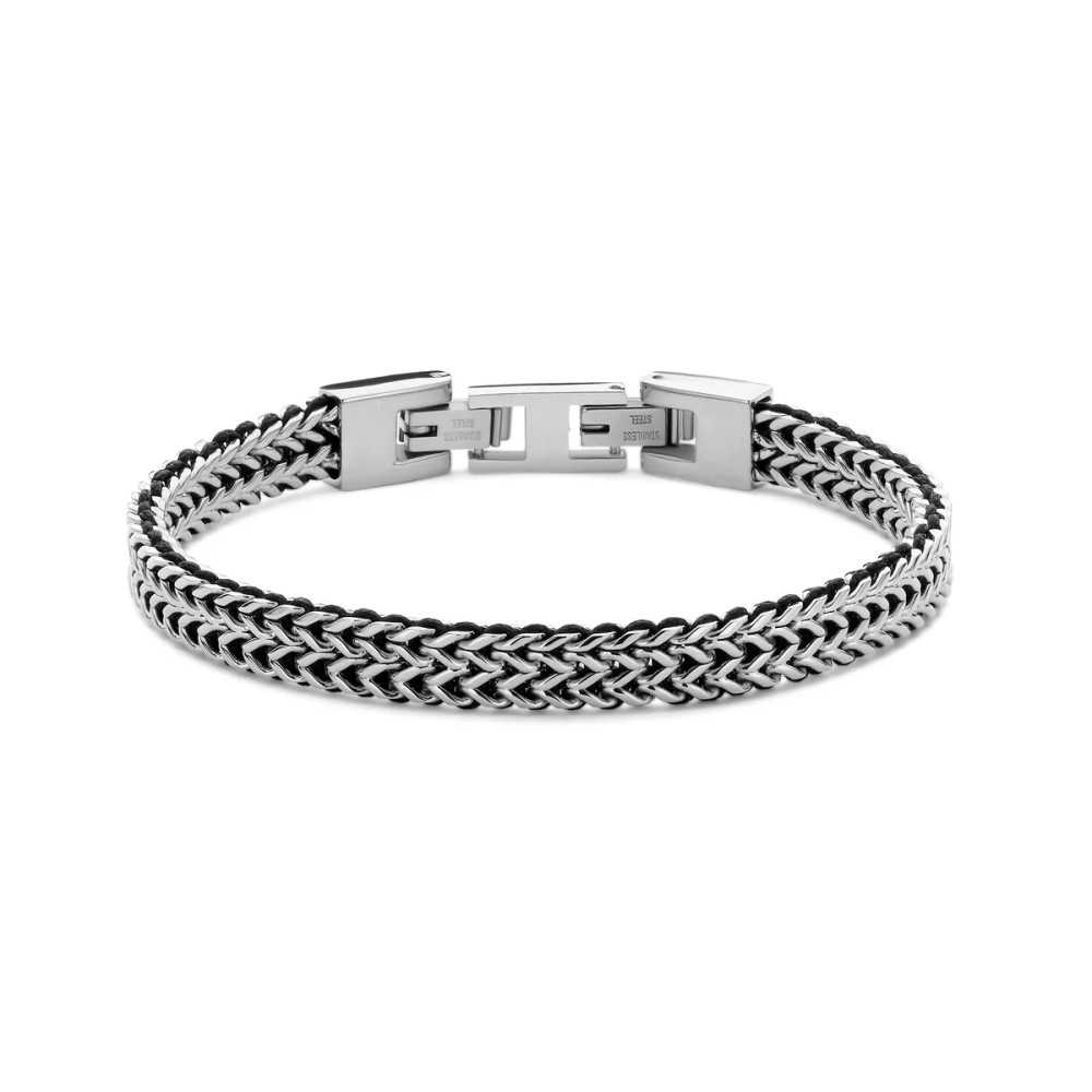 Pulseira Frank1967 Steel Foxtail, cordão polido - Bracelets - CO88