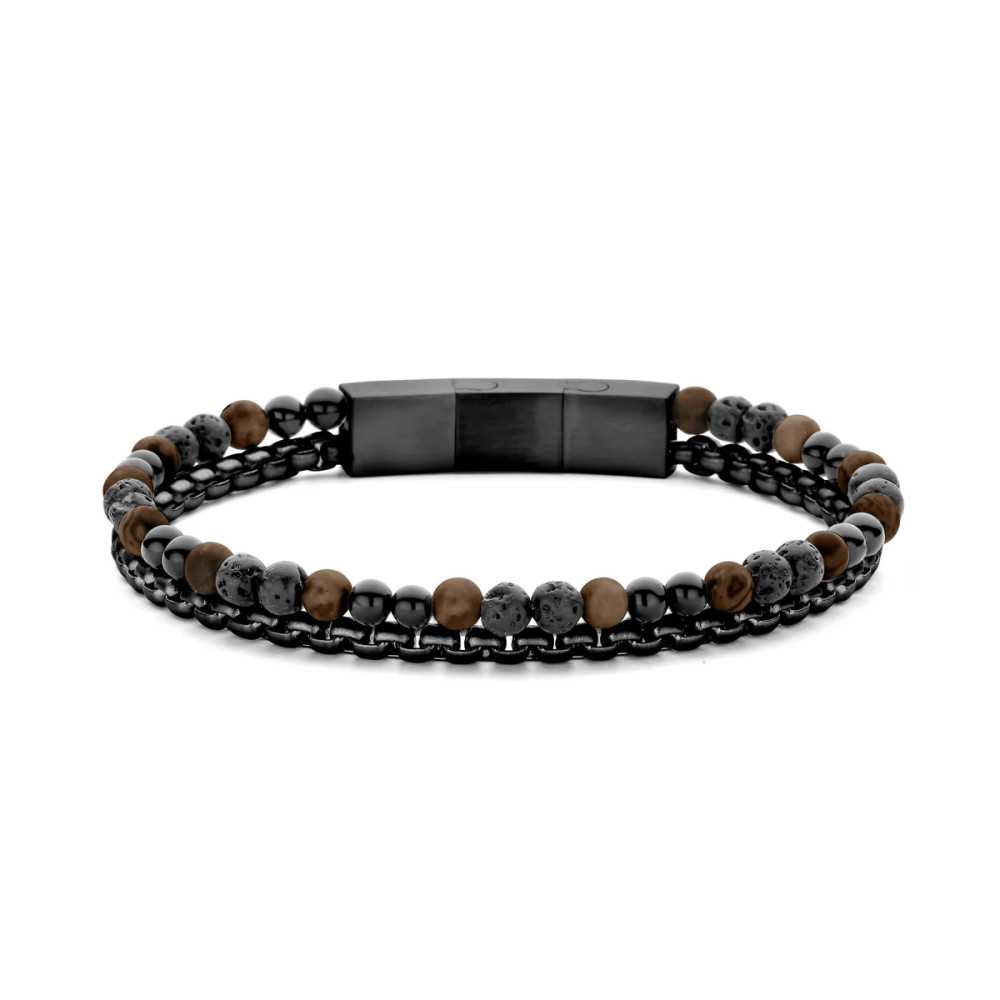 Pulseira FRANK1967, contas com corrente de elos - Bracelets - CO88