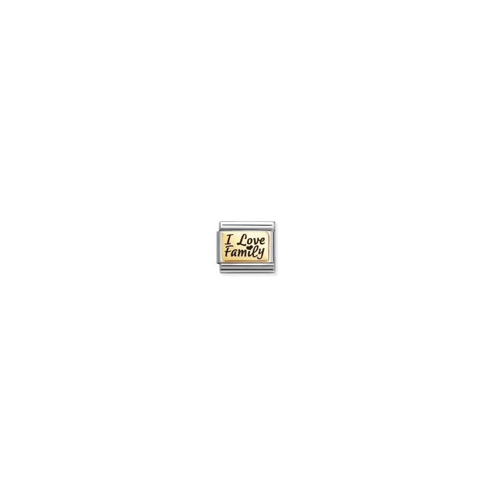 Link Nomination I love Family - Contas P/ Pulseiras - Nomination Links - Sweet Apple ® Relojoaria | Joalharia | Ourivesaria